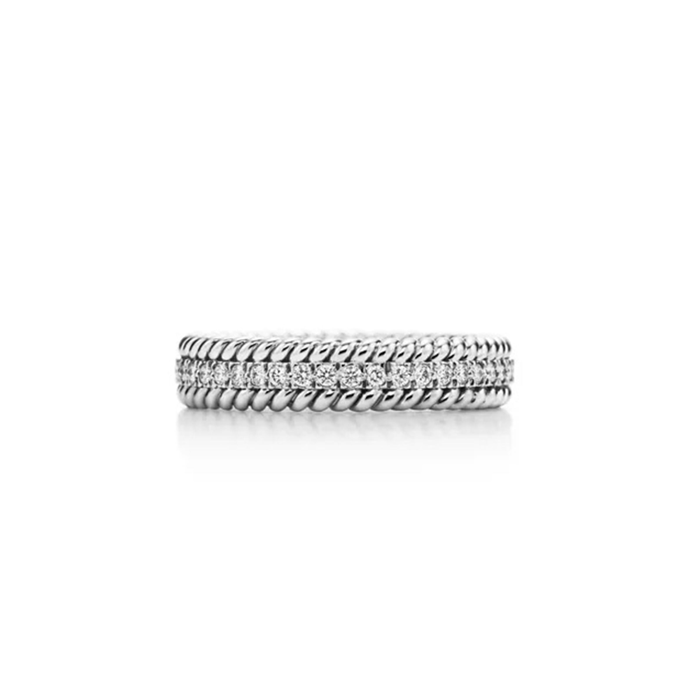 TIFFANY ROPETWO-ROW RING IN YELLOW GOLD AND PLATINUM WITH DIAMONDS 26974623